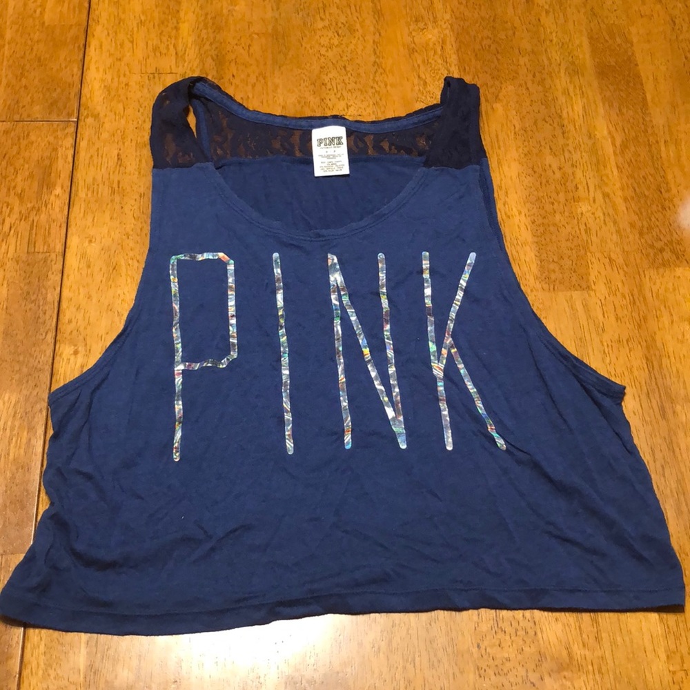 Navy blue tank top from PINK